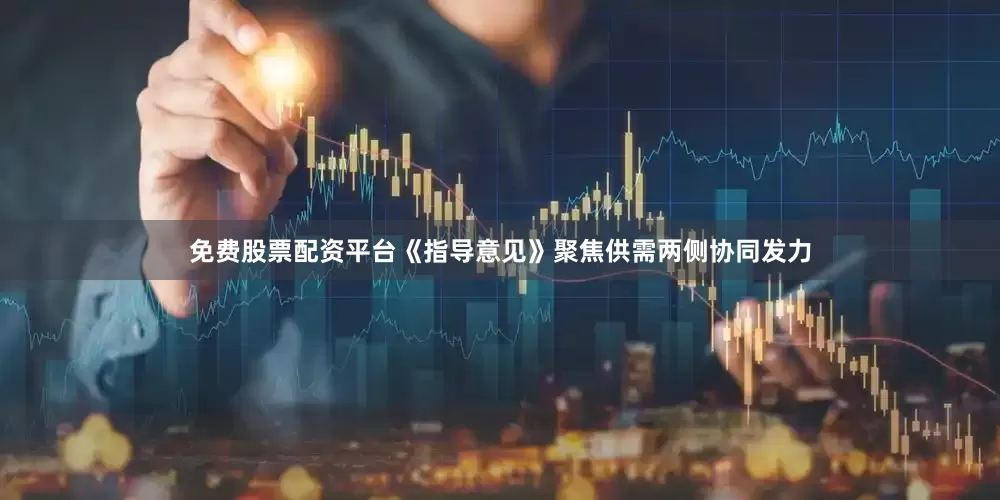 免费股票配资平台　　《指导意见》聚焦供需两侧协同发力